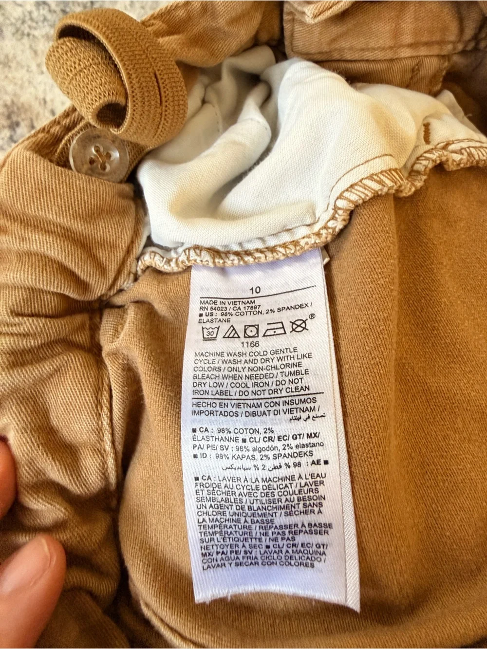 Old Navy Boys Tan Chino Shorts - Size 10